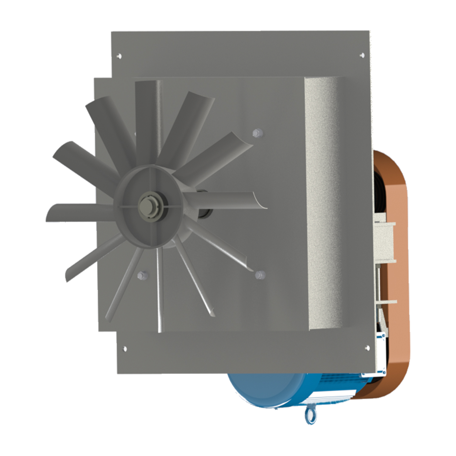 High temperature axial flow fan for rod furnace