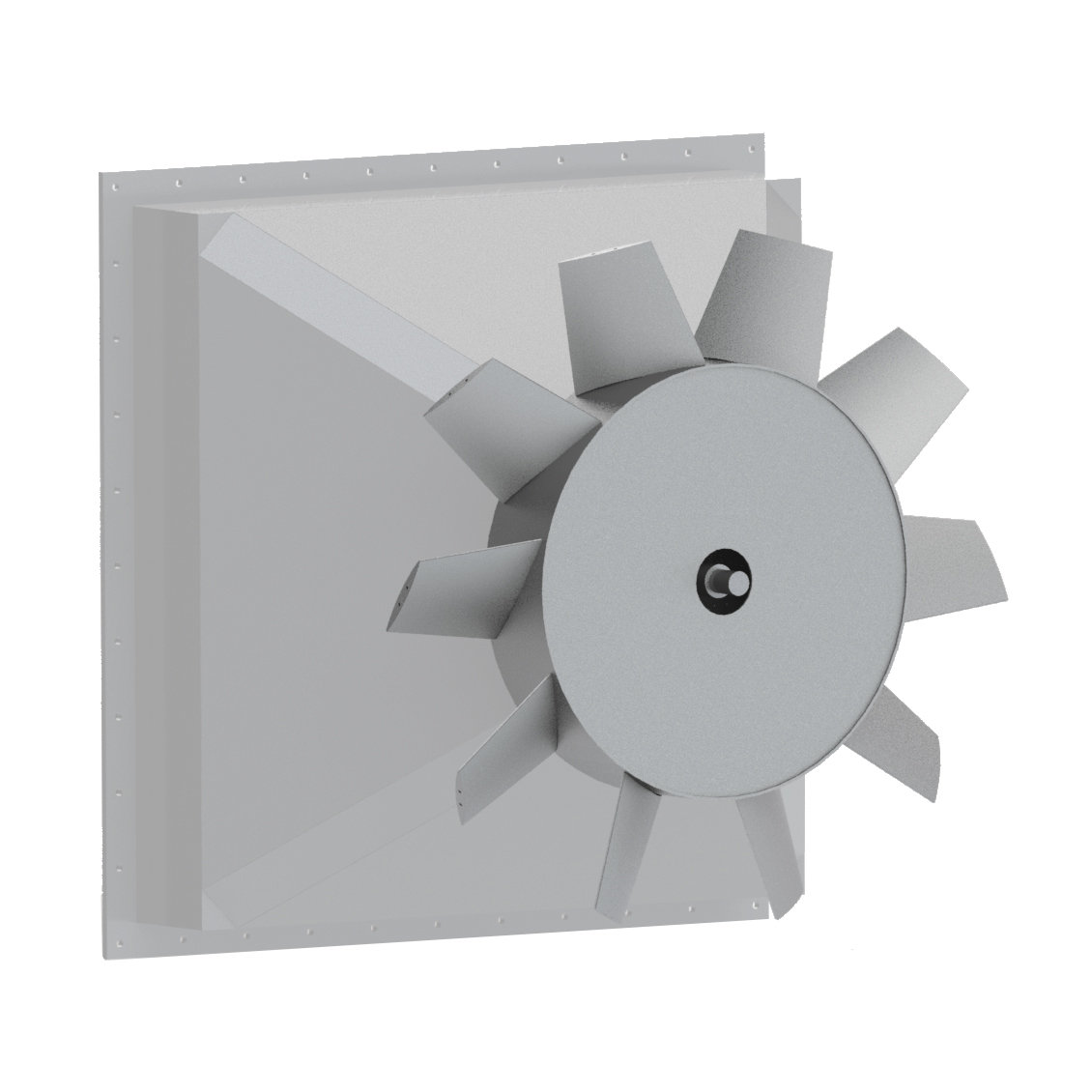 Forward and reverse high efficiency axial flow fan